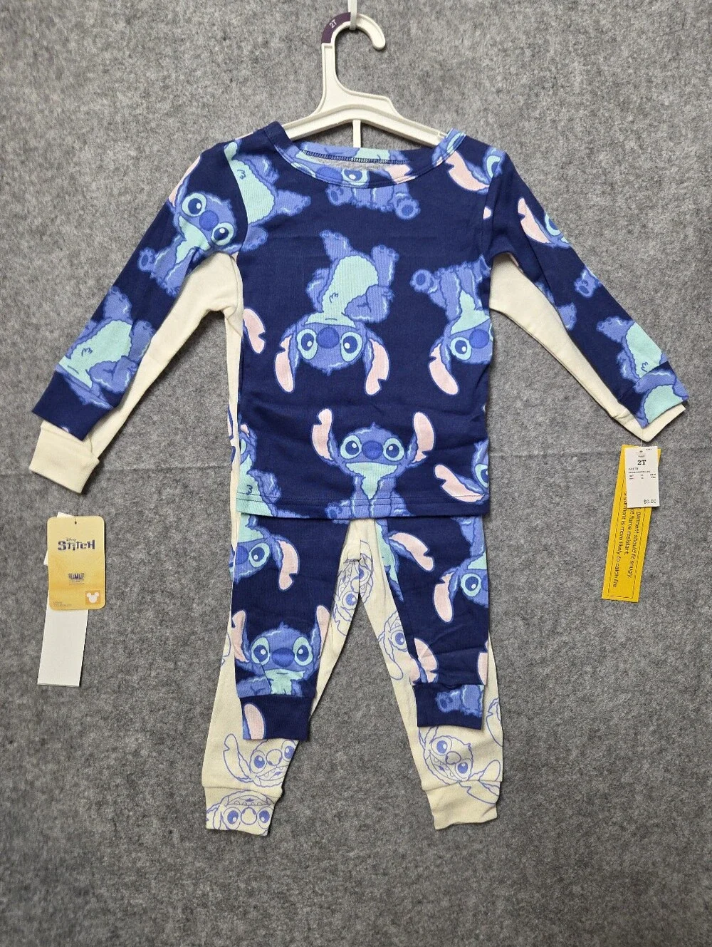 Disney Stitch Girls 4 Piece Pajama Set NWT